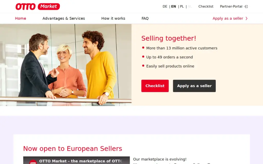 OTTO Market — strona produktu na stronie producenta (zrzut ekranu)